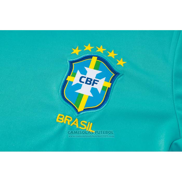 Fato de Treino Brasil Manga Curta 2024-2025 Verde - Calcas Curta